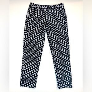 White House Black Market Women’s Black/ White Slim Ankle Pants Size- 4R